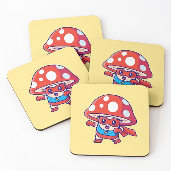 Item preview, Mighty Mushroom Defender: Cartoon Superhero Vector Illustration designed and sold by hjian8219.