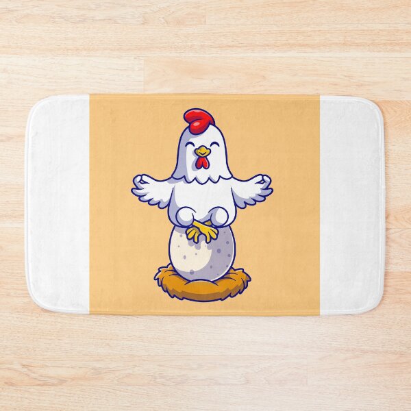 Item preview, Zen Hen: Cartoon Chicken Meditation Yoga" designed and sold by hjian8219.