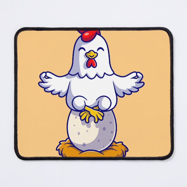 Item preview, Zen Hen: Cartoon Chicken Meditation Yoga" designed and sold by hjian8219.