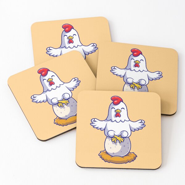 Item preview, Zen Hen: Cartoon Chicken Meditation Yoga" designed and sold by hjian8219.
