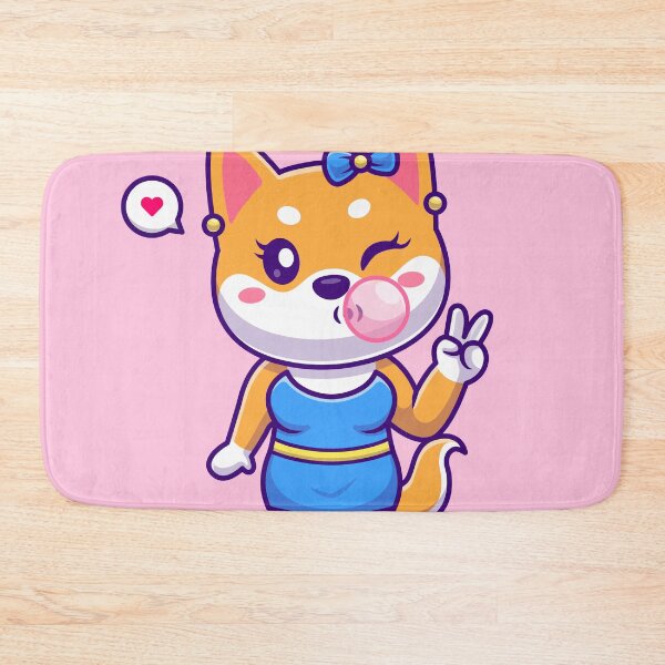 Item preview, Bubble Gum Bliss: Cute Shiba Inu Dog Cartoon designed and sold by hjian8219.