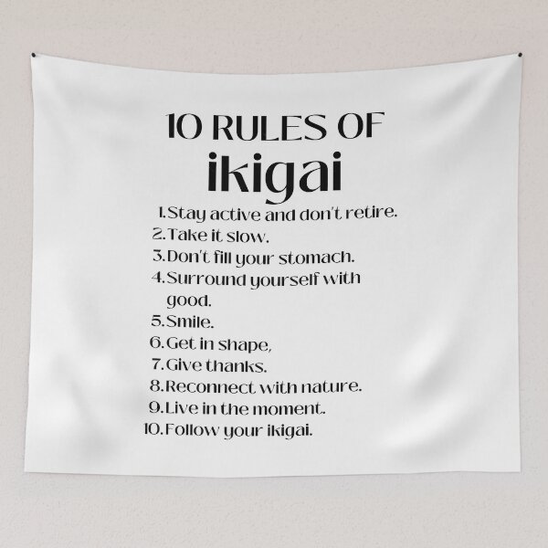 Item preview, Ten rules of ikigai designed and sold by crew-kraftz.