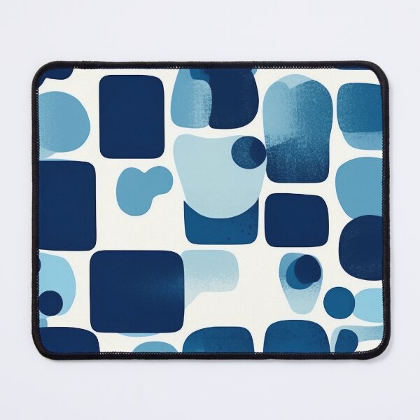 Item preview, Blue Abstract Geometric Pattern designed and sold by ColorfulVanilla.
