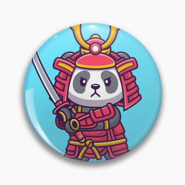 Item preview, Panda Samurai: Cartoon Vector Illustration designed and sold by hjian8219.