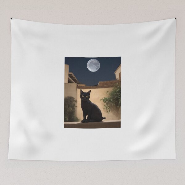 Item preview, cat in the night designed and sold by Printables1970.