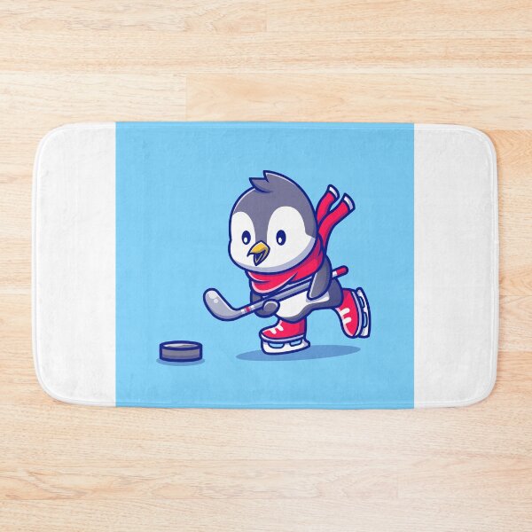 Item preview, Penguin Puckster: Cute Hockey-Playing Cartoon designed and sold by hjian8219.
