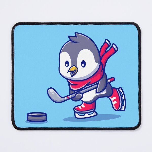 Item preview, Penguin Puckster: Cute Hockey-Playing Cartoon designed and sold by hjian8219.