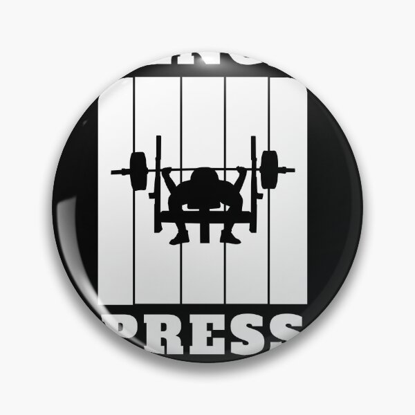 Item preview, White Black Illustrated Bench Press  designed and sold by youcanpowerlift.
