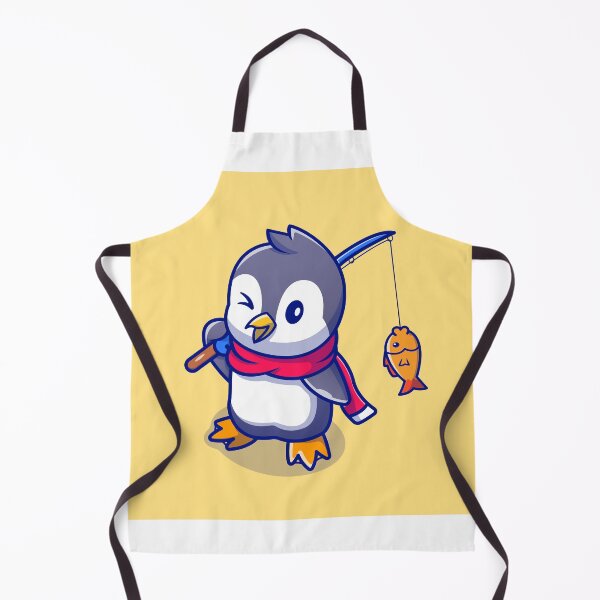 Item preview, Fishing Fun: Cute Penguin Cartoon" designed and sold by hjian8219.