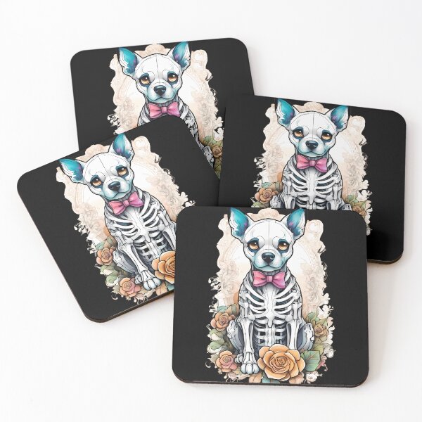 Item preview, Cute and Eerie White Dog Skeleton Artwork designed and sold by Mechanical-Artt.