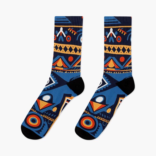 Item preview, Blue African Tribal Pattern designed and sold by CraftCartelArt.