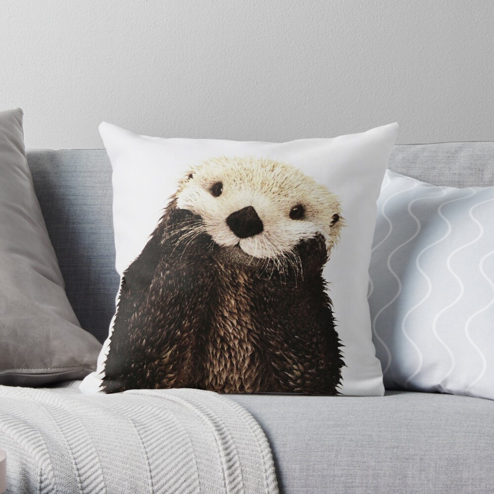 Otters Gonna Ott Throw Pillow