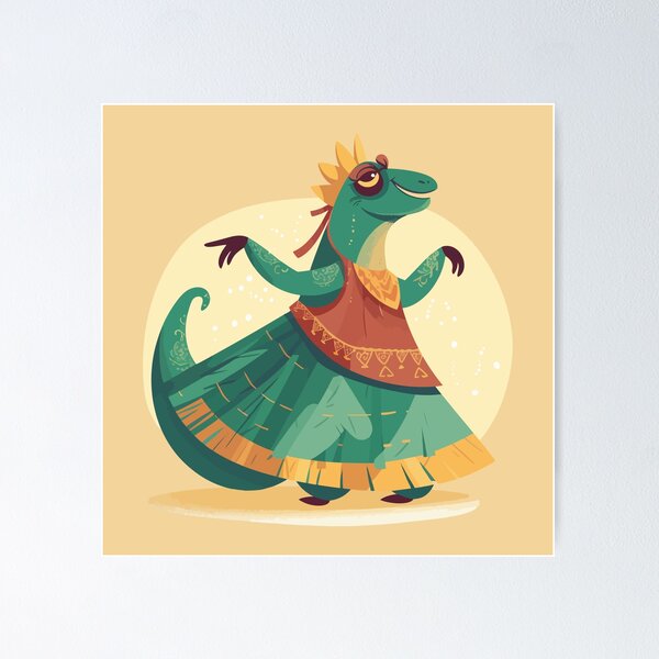 Item preview, Belly Dancing Dinosaur designed and sold by Amir Faysal.
