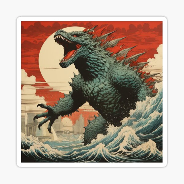 Godzilla Sticker by Affengeist