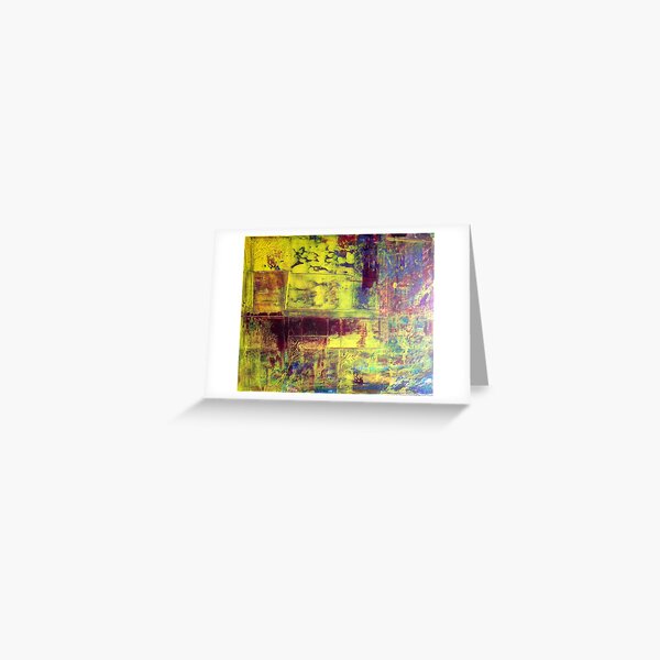 Richter Style Original Abstract Canvas Painting For Sale Greeting Card