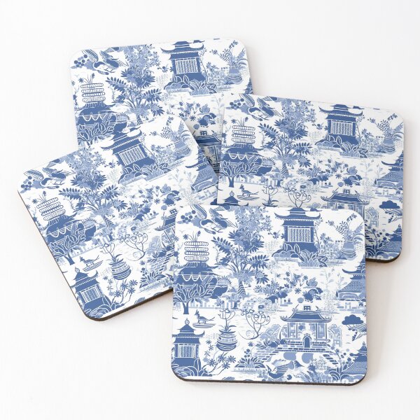Item preview, Blue willow seamless pattern designed and sold by MiraCleAI.