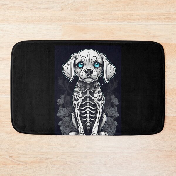 Item preview, Cute Gothic White Dog Skeleton Drawing designed and sold by Mechanical-Artt.