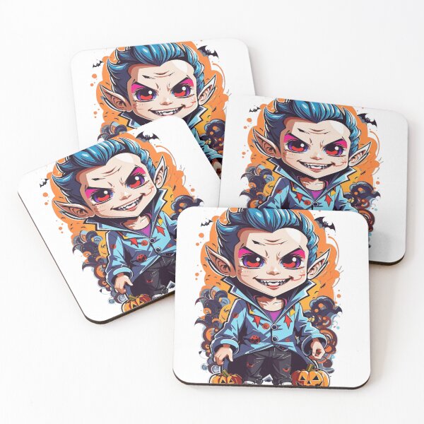 Item preview, Kawaii Dracula Pumpkin Delight: Spooktacular Halloween Charm designed and sold by irosh madushan.