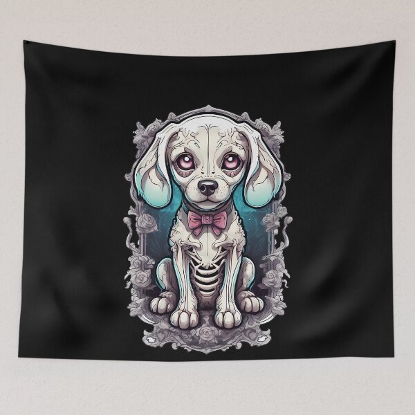 Item preview, Skeuomorphic Dog Skeleton with Gothic Aesthetics designed and sold by Mechanical-Artt.