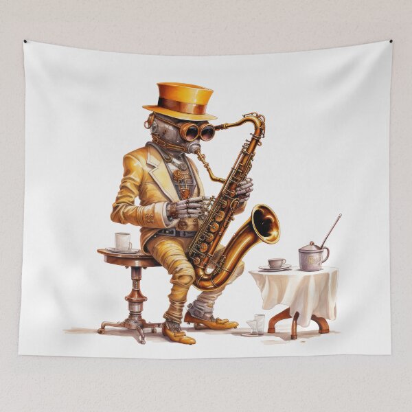 Item preview, Steam Powered Jazz Cafe Band Saxophone designed and sold by SteamJazzCafe.