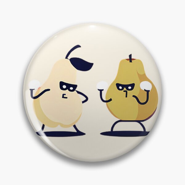Item preview, Apple and Pear Fighting with Boxing Gloves designed and sold by MinimalistHaven.