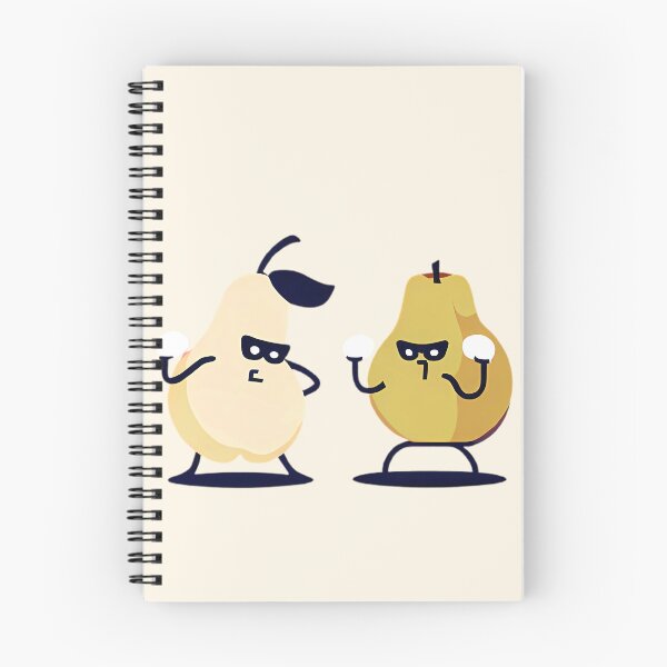 Item preview, Apple and Pear Fighting with Boxing Gloves designed and sold by MinimalistHaven.