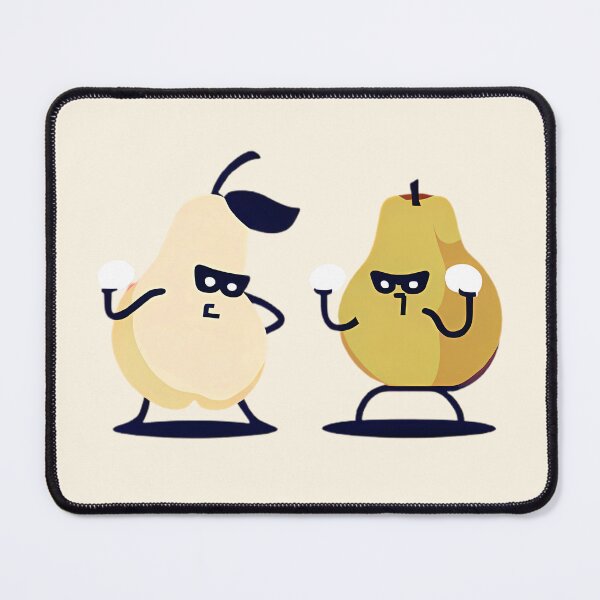 Item preview, Apple and Pear Fighting with Boxing Gloves designed and sold by MinimalistHaven.