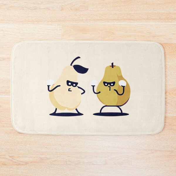 Item preview, Apple and Pear Fighting with Boxing Gloves designed and sold by MinimalistHaven.