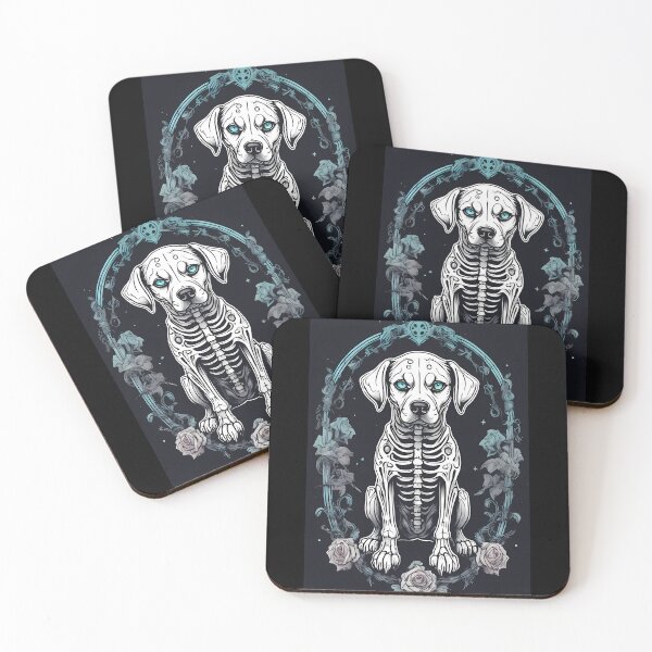 Item preview, Skeuomorphic White Dog Skeleton in Gothic Style designed and sold by Mechanical-Artt.