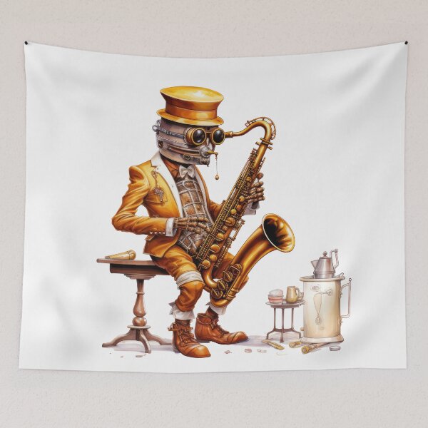 Item preview, Steam Powered Jazz Cafe Band Saxophone designed and sold by SteamJazzCafe.