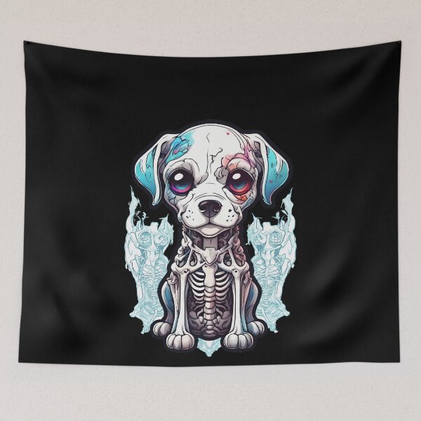 Item preview, Gothic Inspired Skeuomorphic Dog Skeleton designed and sold by Mechanical-Artt.
