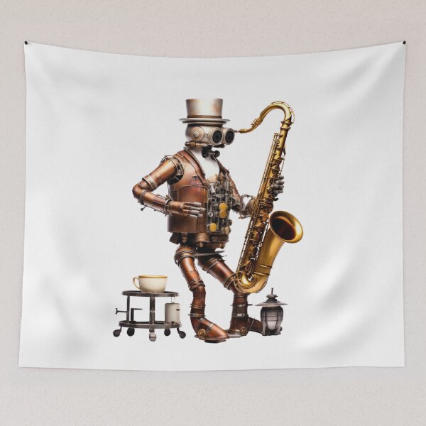 Item preview, Steam Powered Jazz Cafe Band Saxophone designed and sold by SteamJazzCafe.