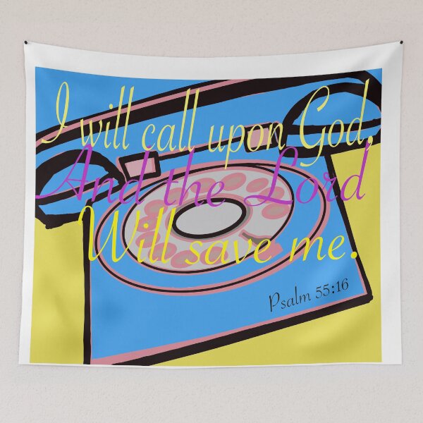 Item preview, “I will call upon God, and the Lord will save me.” Psalm 55:16 designed and sold by Victoria Rose.