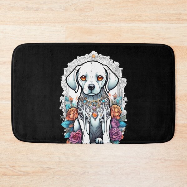Item preview, Cute Gothic White Dog Skeleton Art designed and sold by Mechanical-Artt.