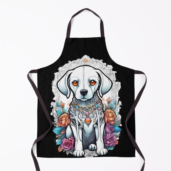 Item preview, Cute Gothic White Dog Skeleton Art designed and sold by Mechanical-Artt.