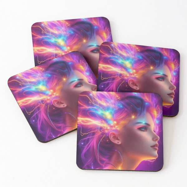 Item preview, ANIME STYLE , NEON GIRL, T-SHIRT DESIGN designed and sold by AyushAIImage01.