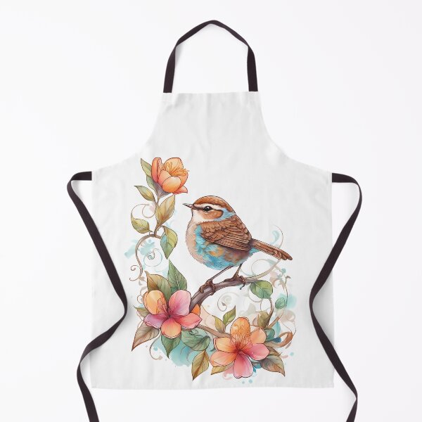 Item preview, Floral Fantasy with Carolina Wren designed and sold by Mechanical-Artt.