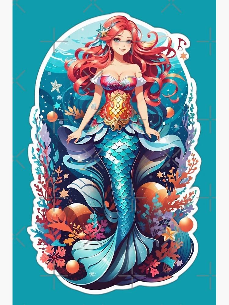 Anime Style Festive Mermaid