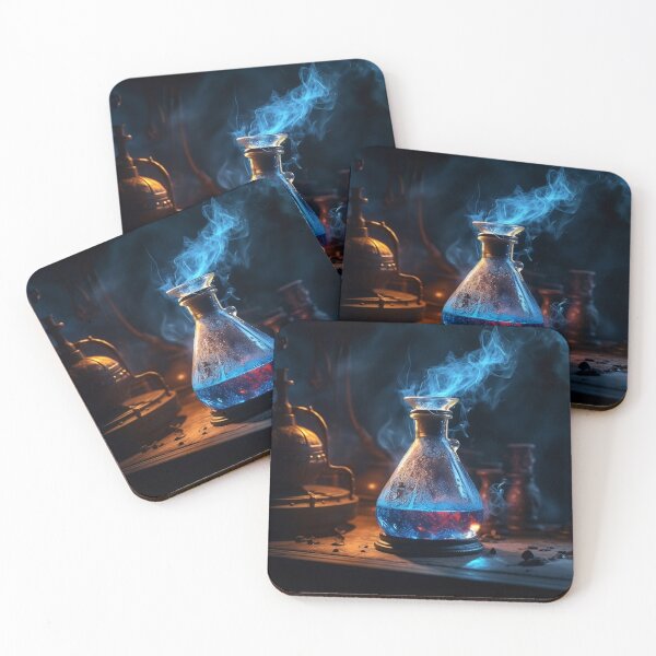 Item preview, Blue Fire Alchemy Flask designed and sold by Pale-Moon-Merch.