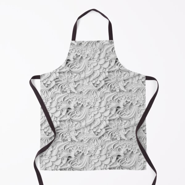 Item preview, White 3D Floral Abstract Floral Pattern designed and sold by Sturdust.