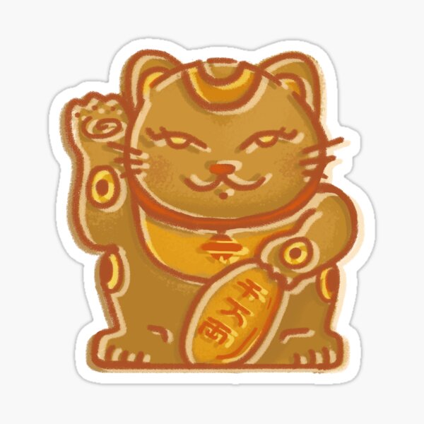 Maneki Neko (Lucky Cat) Sticker