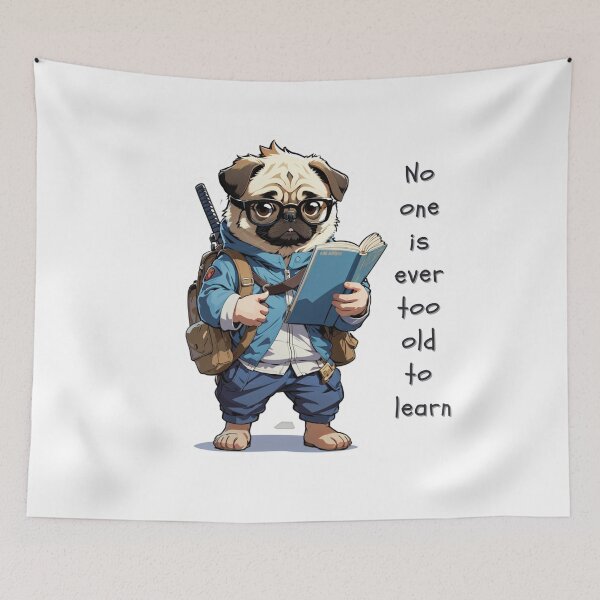 Item preview, Pug student dog sticker designed and sold by PUG70.
