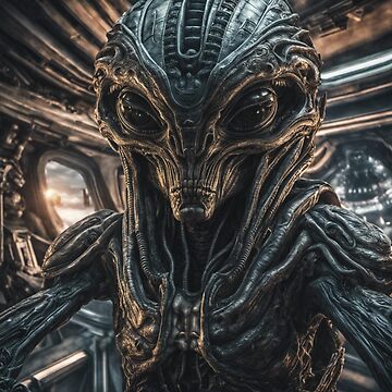 Artwork thumbnail, Alien takes a selfie in his Spaceship by LenCarol