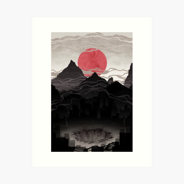 Lilac Mountains Art Print