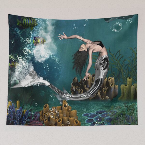 Item preview, Wonderful steampunk mermaid in the deep ocean designed and sold by nicky2342.