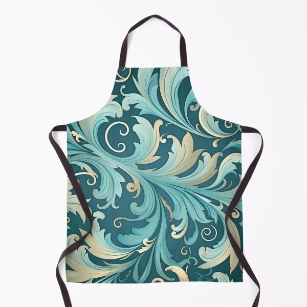 Item preview, Turquoise and beige floral designed and sold by myersdiffusion.