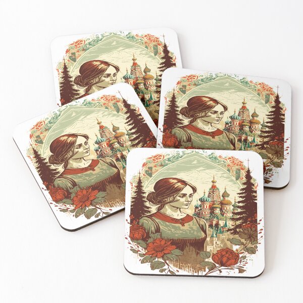 Item preview, Vintage Russia princess watercolor designed and sold by Procerto.
