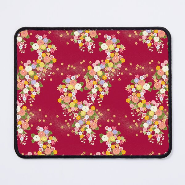 Item preview, Red Cherry blossom floral pattern seamless  designed and sold by ThePurplePrints.