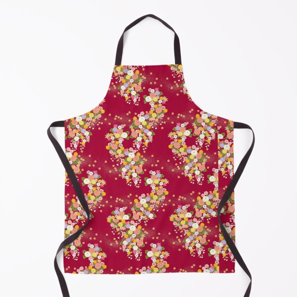 Item preview, Red Cherry blossom floral pattern seamless designed and sold by ThePurplePrints.