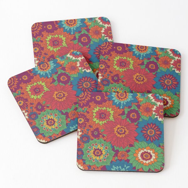Item preview, Flower Power Colourful Flower Pattern designed and sold by druidwolfart.
